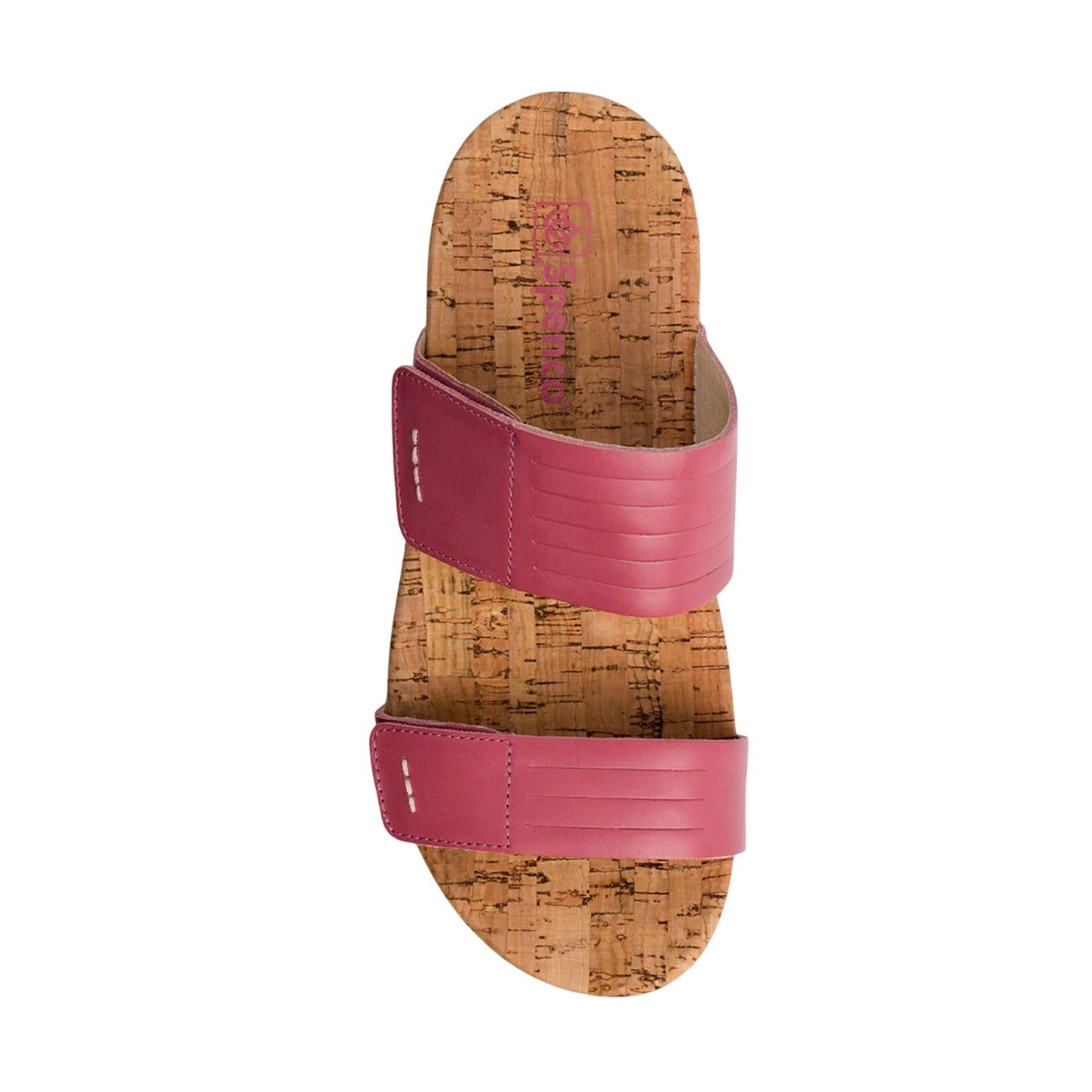 Spenco Women's Layla Slide Sandals Size 8.5 Pink Mauevewood Straps NIB