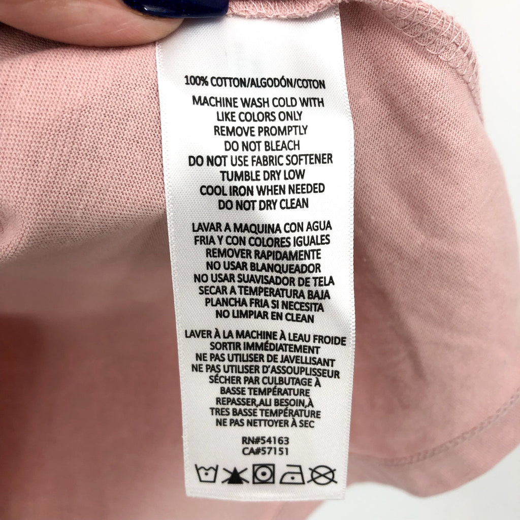 CALVIN KLEIN Women's V-Neck T-Shirt Small Secret Pink Short Sleeve NWT