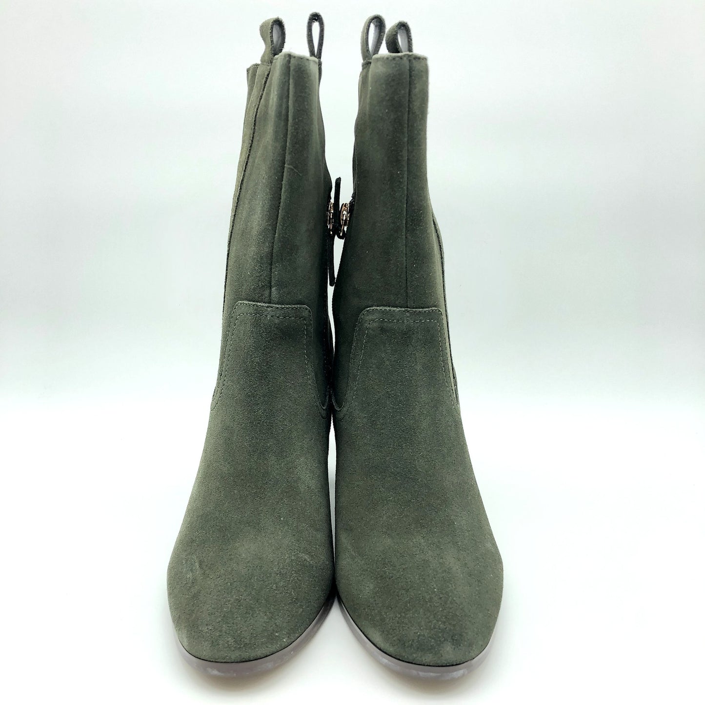 Violet & Red Womens Jarah Mid Calf Western Boot Size 6 Green Suede NWOB