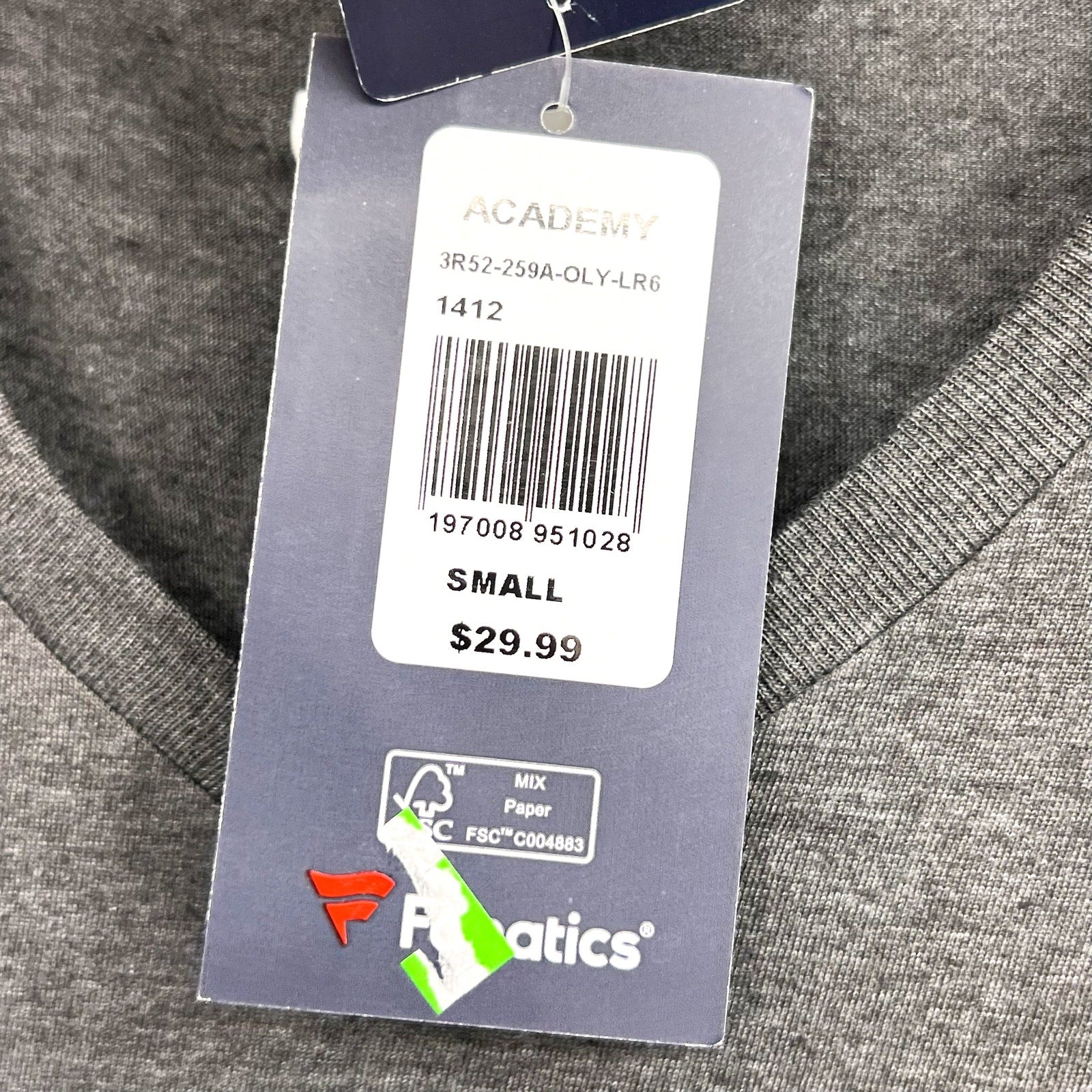 FANATICS Women's USA Victory United Olympics Tshirt Small Gray Charcoal NWT