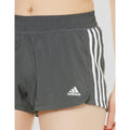 ADIDAS Women's Pacer 3-Stripes Athletic Shorts Large Grey White NWT