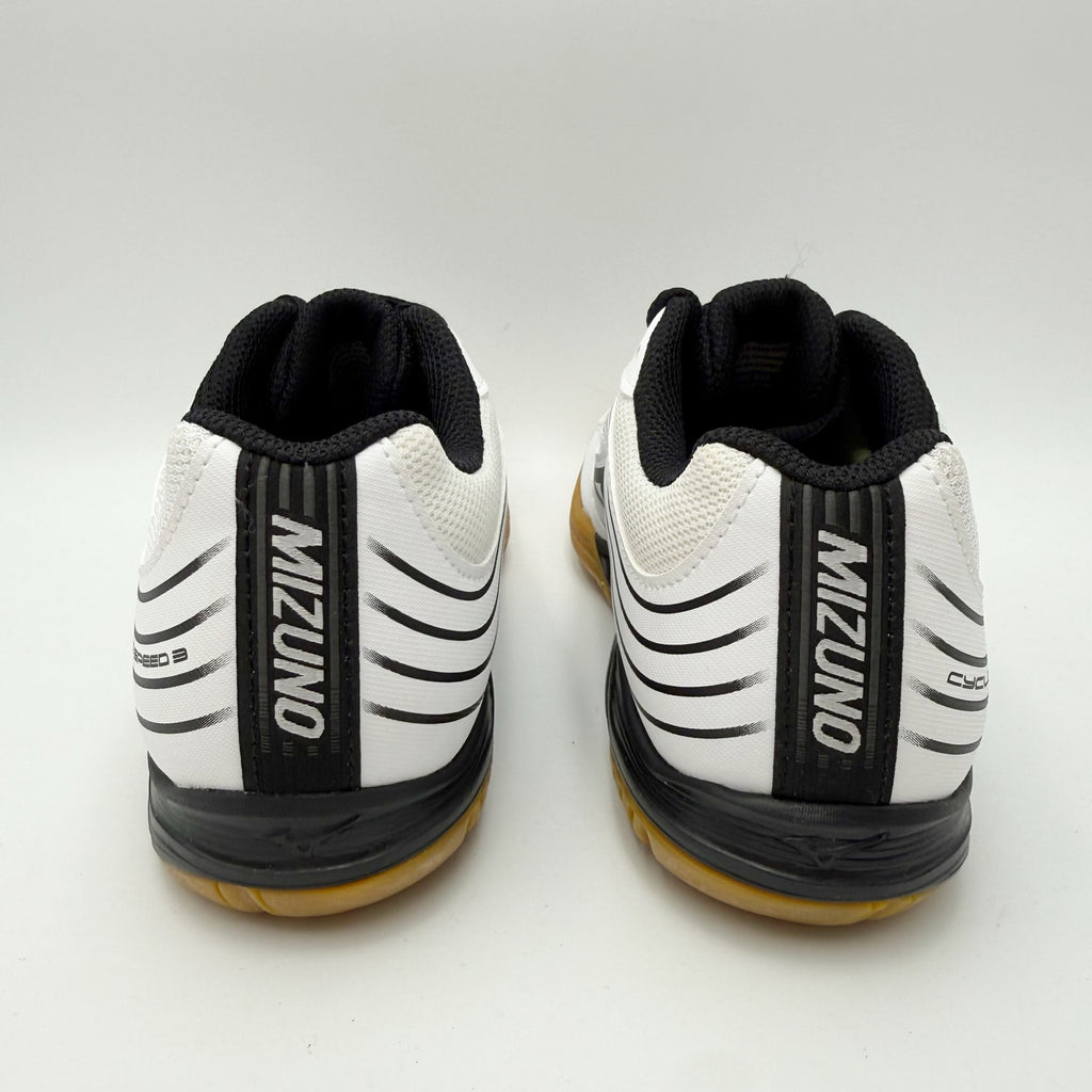MIZUNO Womens Cyclone Speed 3 Volleyball Shoe Size 8 White Black Lace Up NWOB
