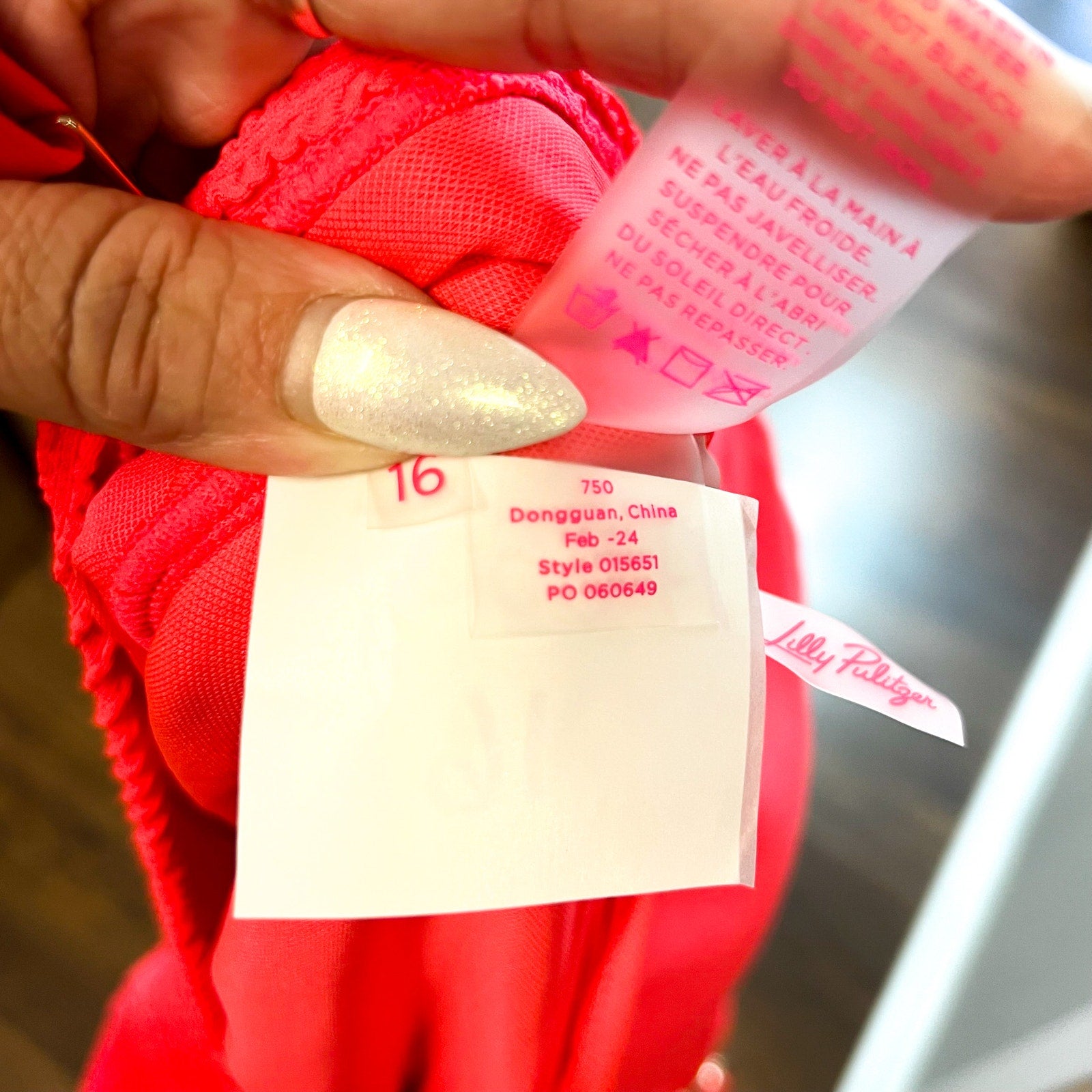 LILLY PULITZER Alizee Crinkle One-Piece Swimsuit Size 16 Mizner Red NWOT