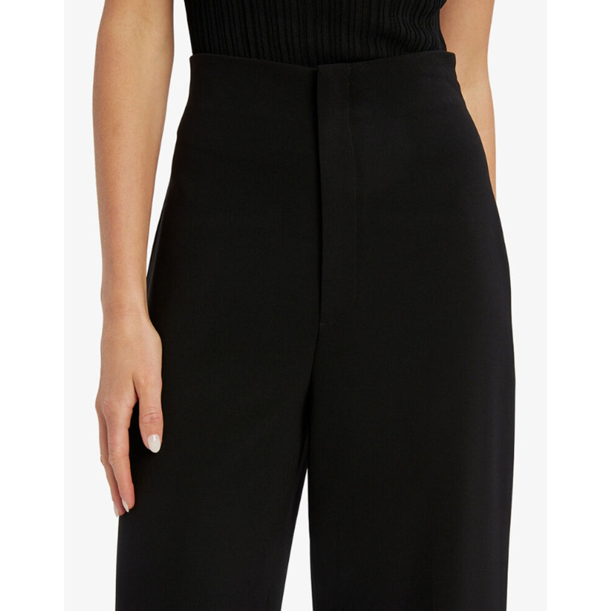 BARDOT Womens Anna Wide Leg Dress Pants Medium US 8 Black High Waist NWT