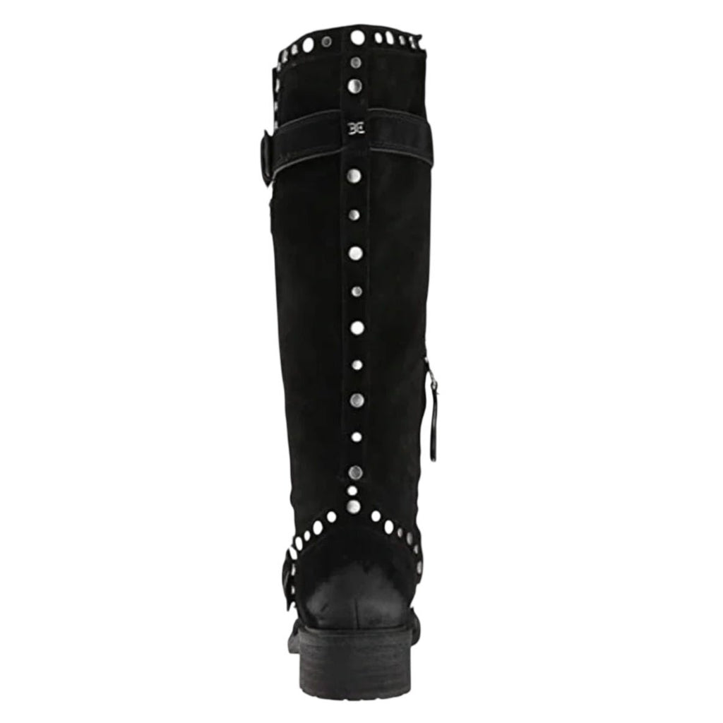 Sam Edelman Womens Deryn Studded Knee High Boots Size 7 EU 37 Black Suede NWOB