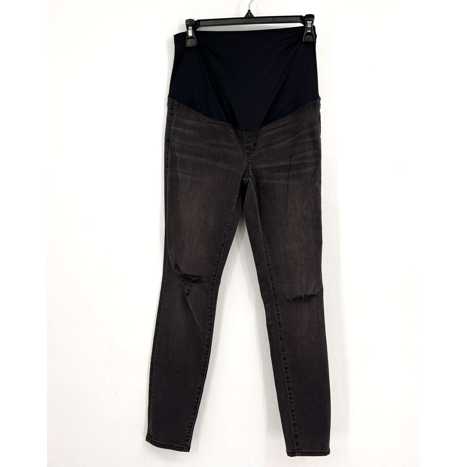 MADEWELL Maternity Over-the-Belly Skinny Jeans Size 25 Black Sea G7394 NWT
