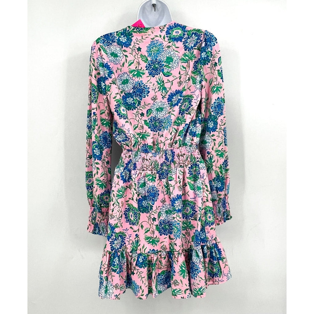 LILLY PULITZER Cristiana Fit and Flare Dress Size 2 Conch Shell Pink Blue NWT
