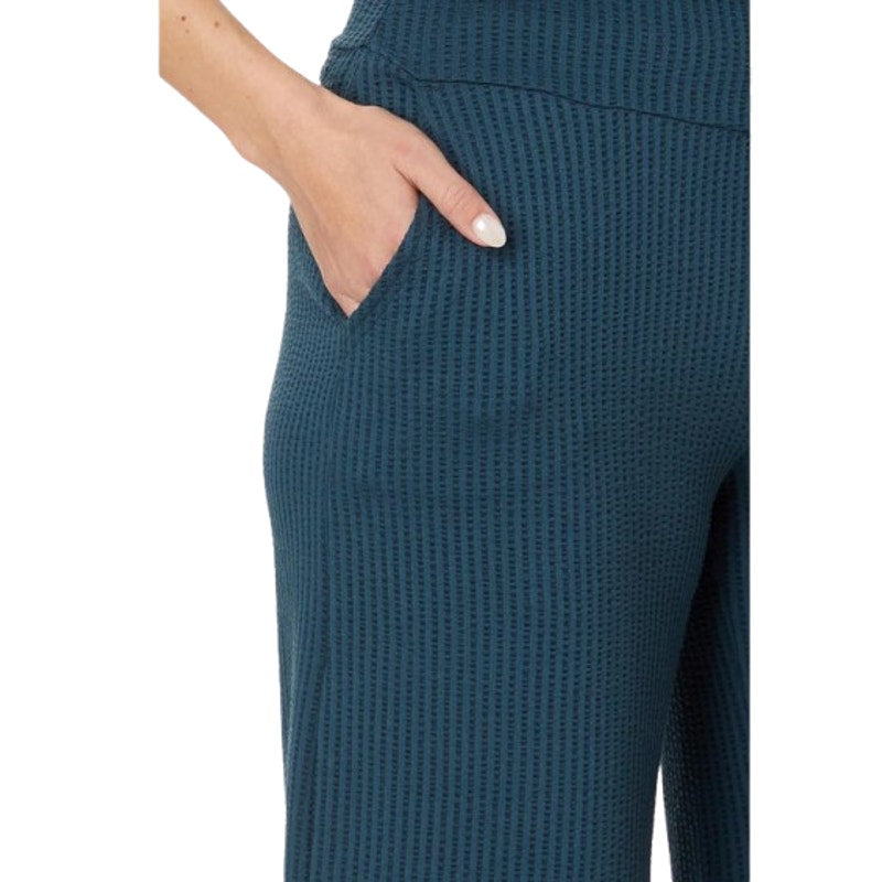 TOAD & CO Women's Chaka Wide Leg Pants XS Blue Midnight Texture Ankle NWT