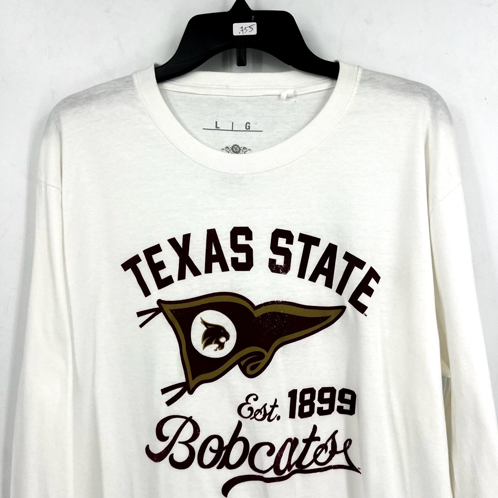 THREE SQUARE Texas State University Pine Top Old Graphic T-shirt Large White NWT