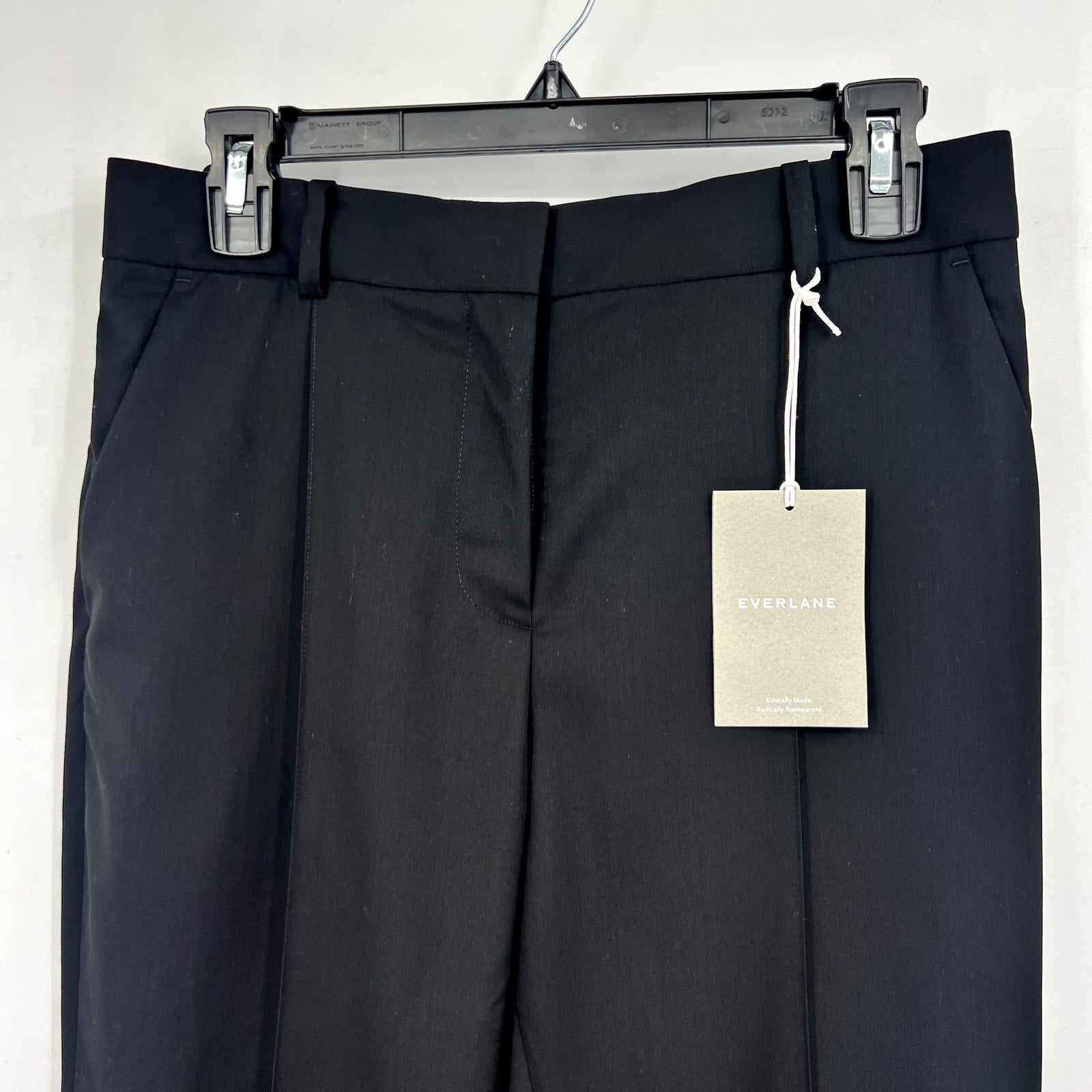 EVERLANE Women's The Italian GoWeave Crop Trouser Pants Size 2 Black NWT