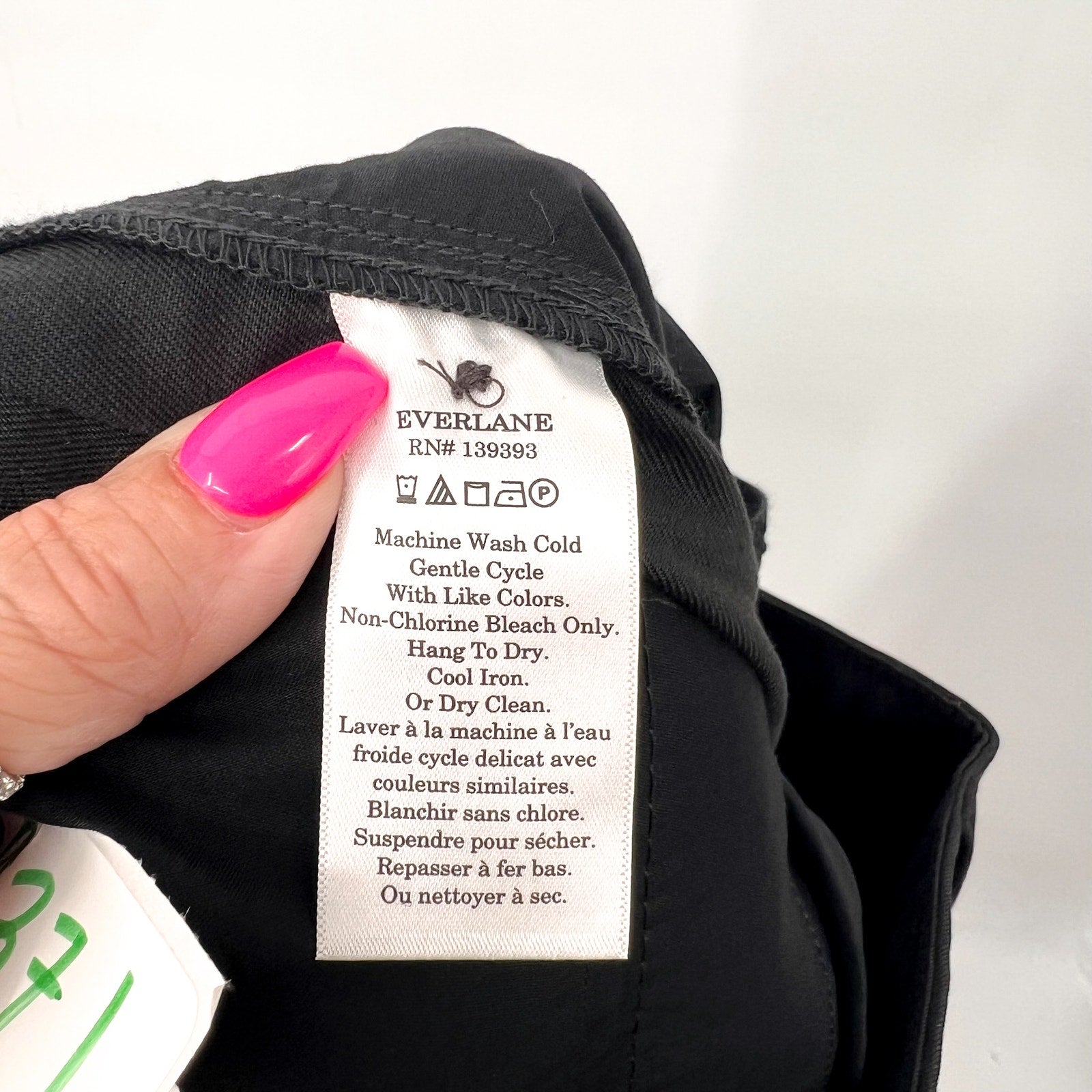 Everlane Womens The Way-High Drape Pants Size 8 30" Inseam Pleated Black NWT