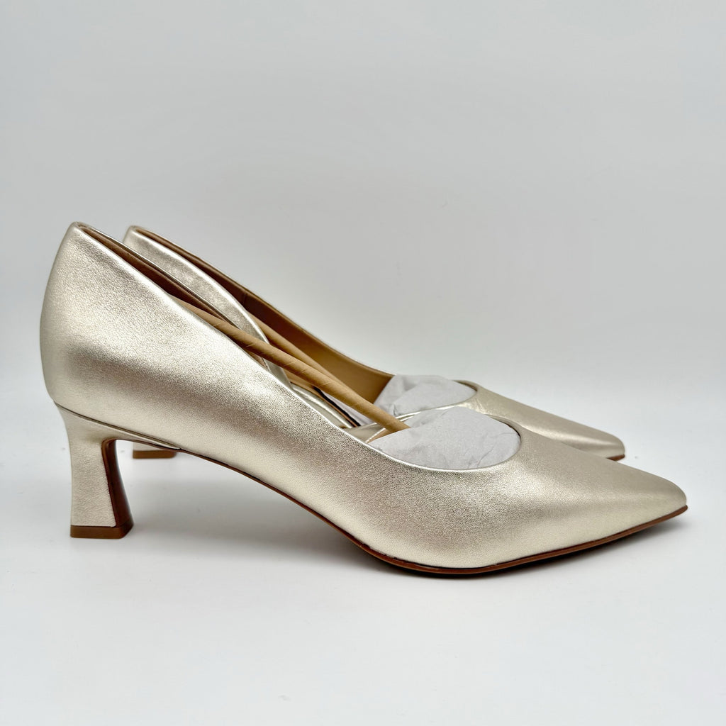 Naturalizer Womens Dalary Pumps Size 12 M EU 43 Champagne Gold Leather NIB