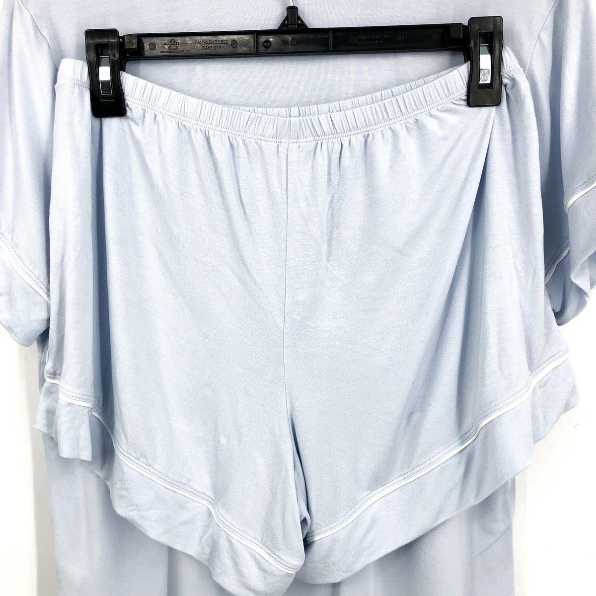 EBERJEY Gisele Relaxed Short PJ Set Small Ice Blue Ivory TENCEL Modal NWOT