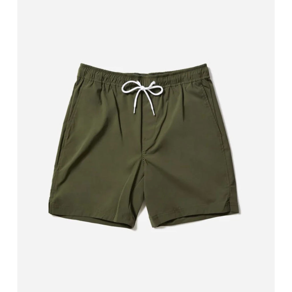 EVERLANE Men's The ReNew Swim Short Medium Dark Forest Drawstring NWOT
