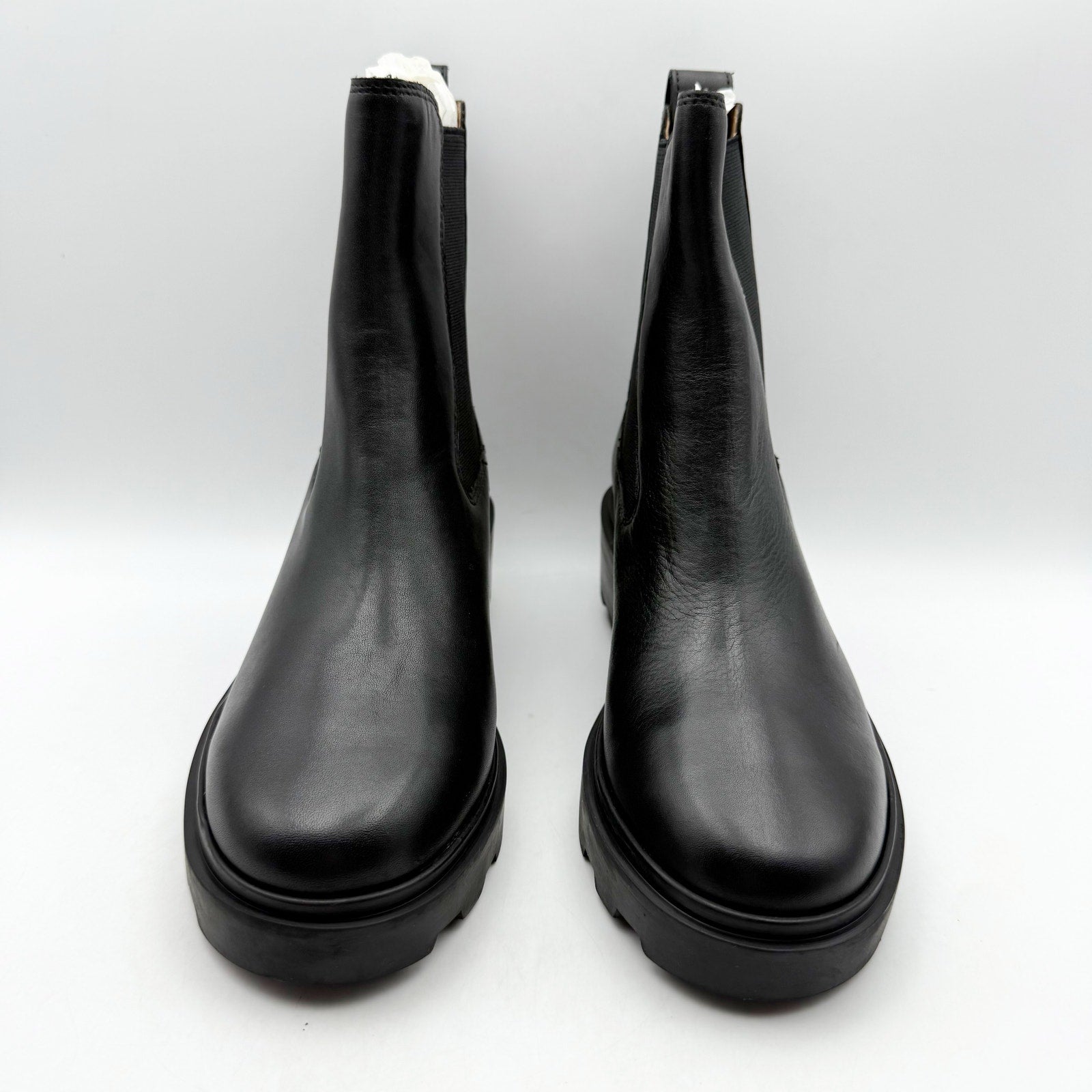 Madewell Womens The Bradley Chelsea Lugsole Boots US 5.5 Black Leather NWOB