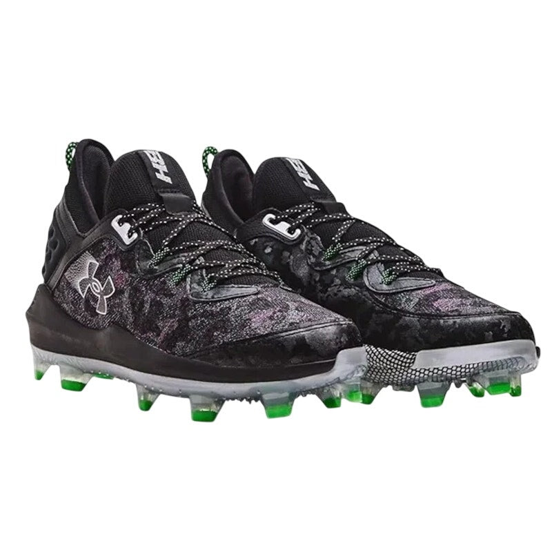 Under Armour Mens Harper 8 Elite Baseball Cleats US 11 EU 45 Black Green NIB
