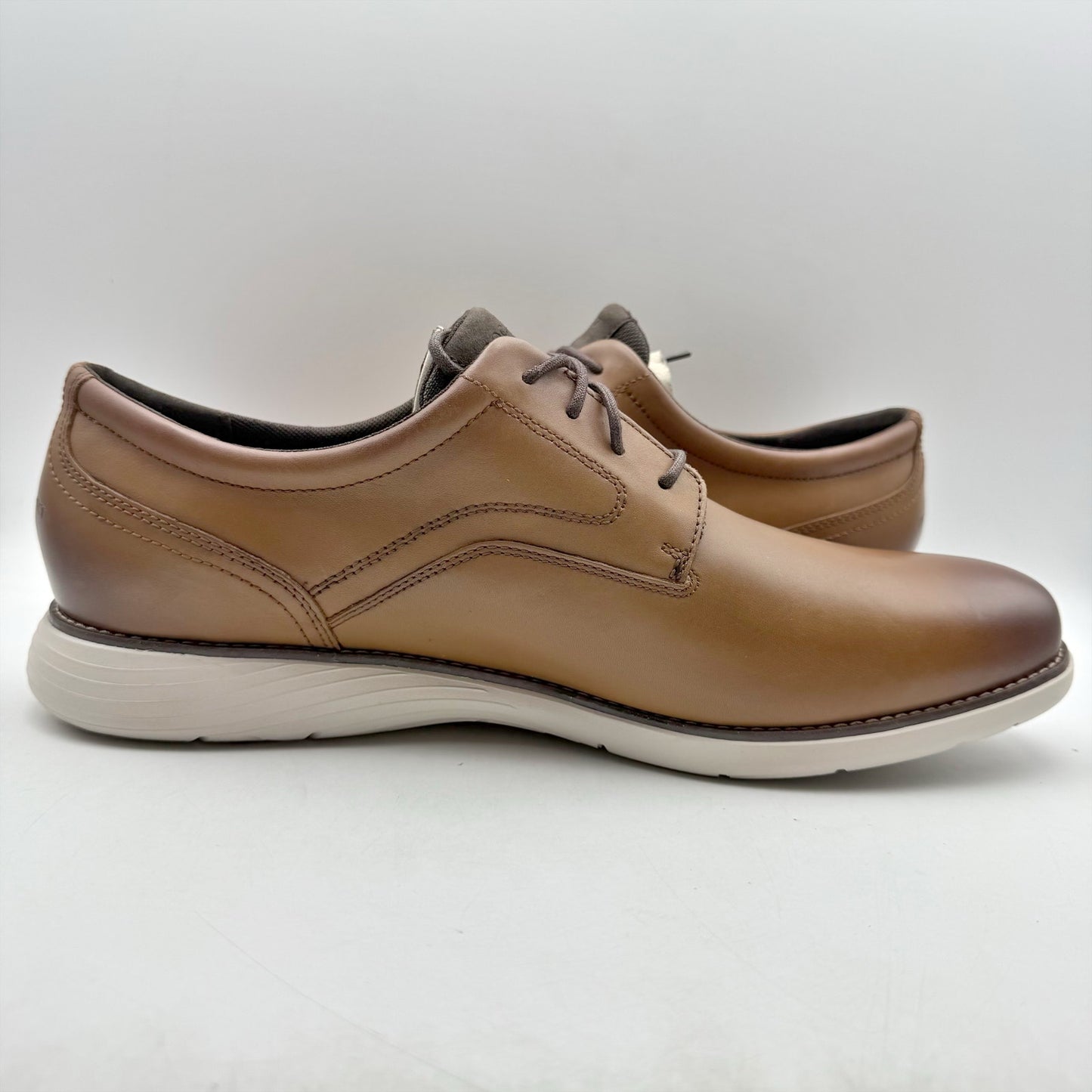 Rockport Mens Garett Oxford Shoes US 14 Wide EU 49 Brown Leather NWOB