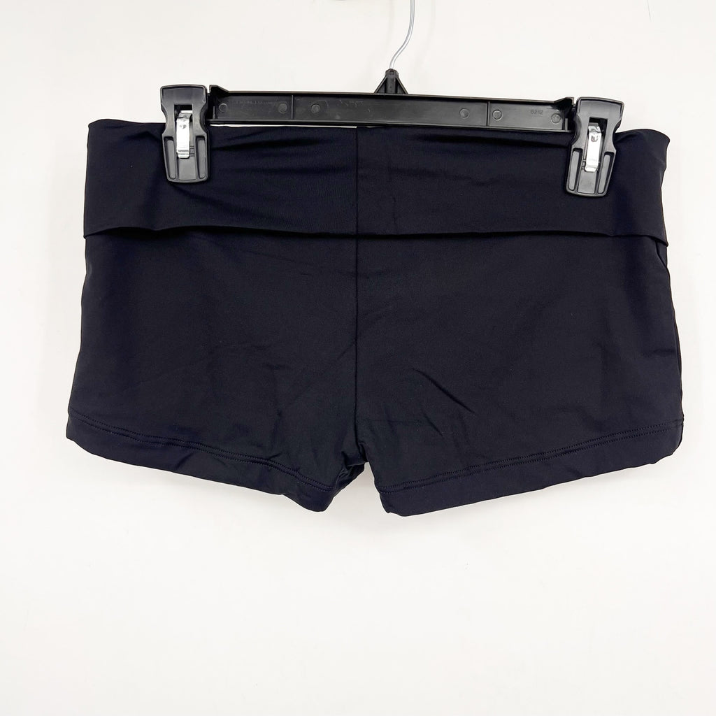 SEAFOLLY Women's Roll Top Boyleg Swim Bottom Size 10 Black NWT