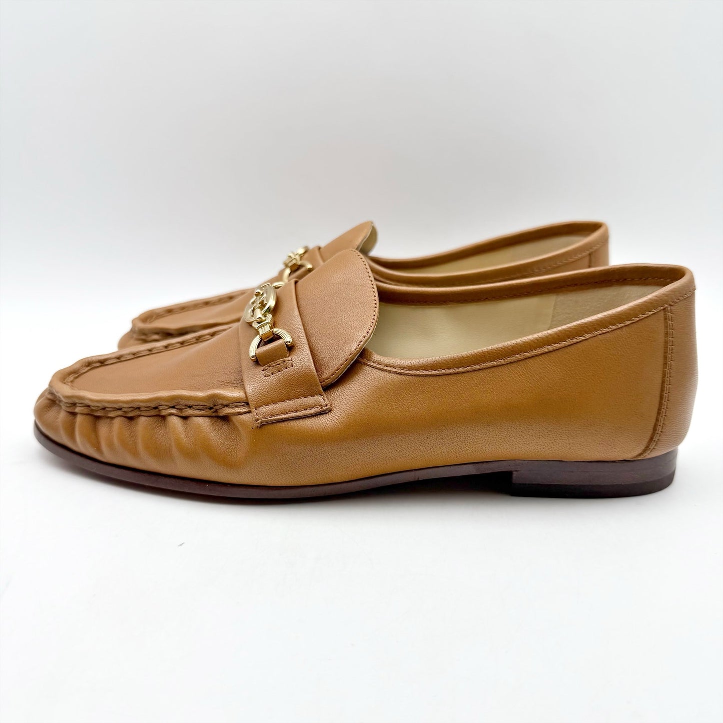 Sam Edelman Womens Lucca Flat Loafers US 6 M EU 36 Tan Brown Leather NIB