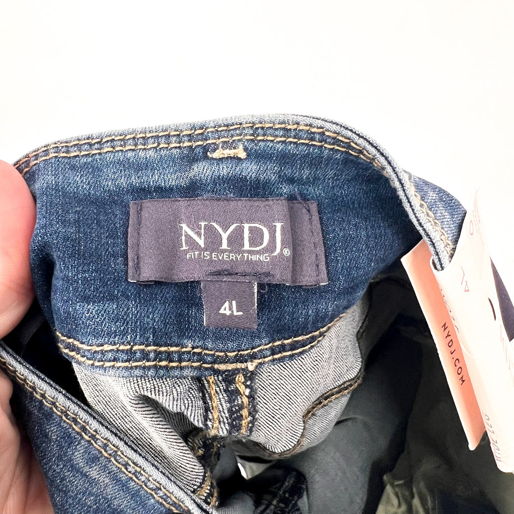 NYDJ Womens Major Wide Leg Capri Jeans Size 4 Long Serendipity Blue NWT