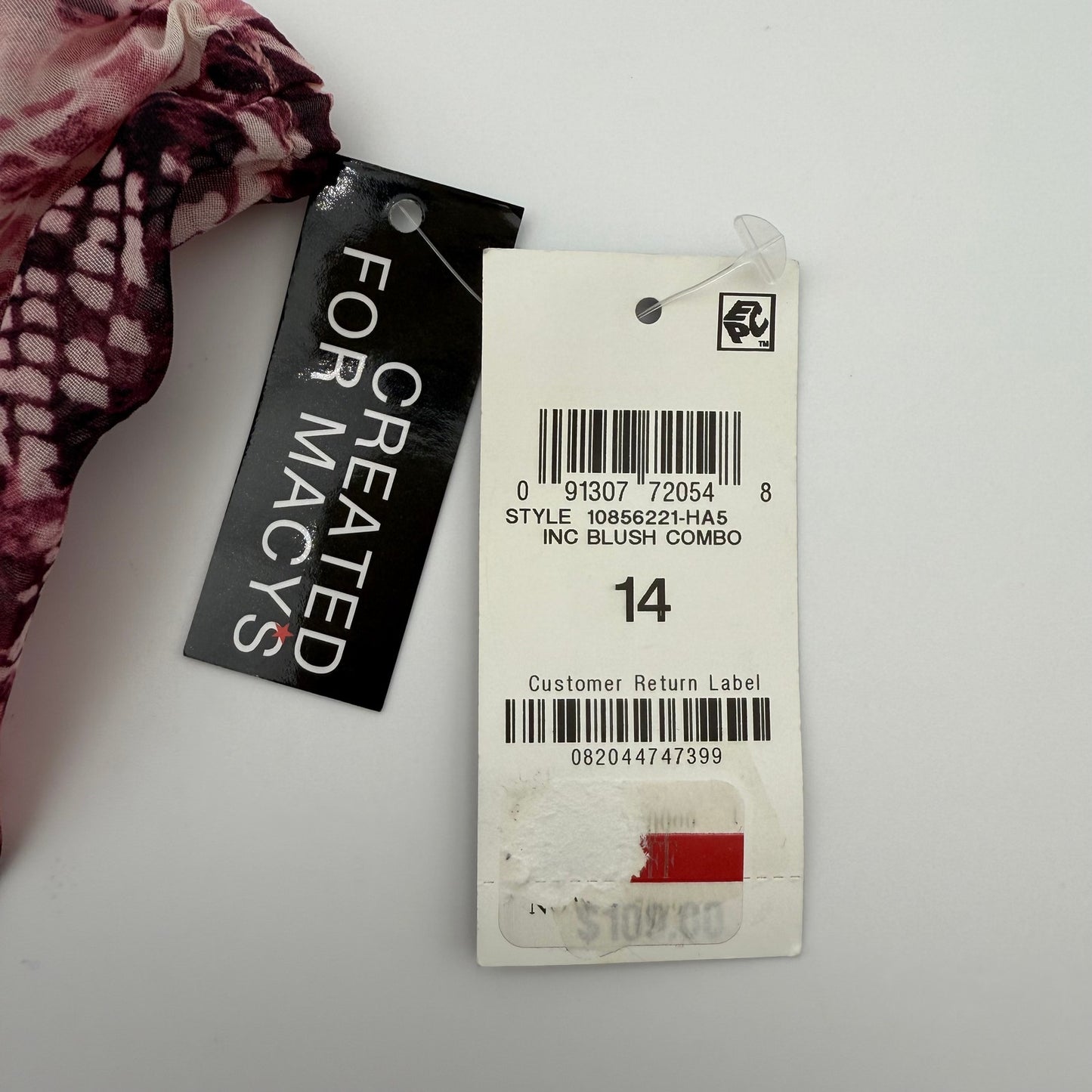 INC INTERNATIONAL CONCEPTS Maxi Dress Size 14 Pink Snake Print Long Sleeve NWT