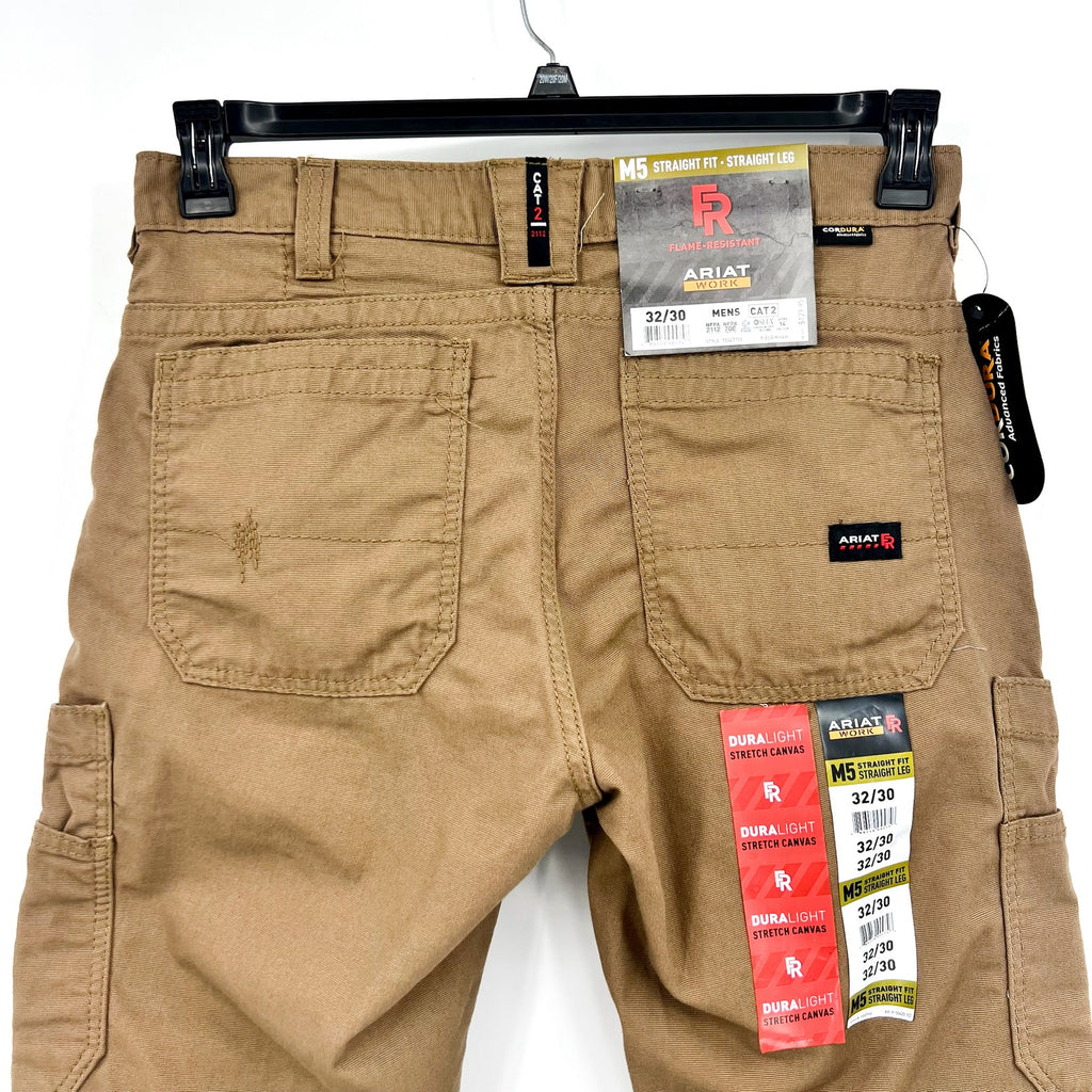 ARIAT Men FR M5 Stretch DuraLight Stackable Straight Pants 32x30 Field Khaki NWT