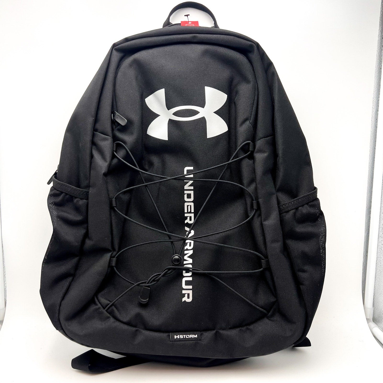 UNDER ARMOUR Hustle Sport 6.0 Backpack Black Metallic Silver Water ResistantNWOT