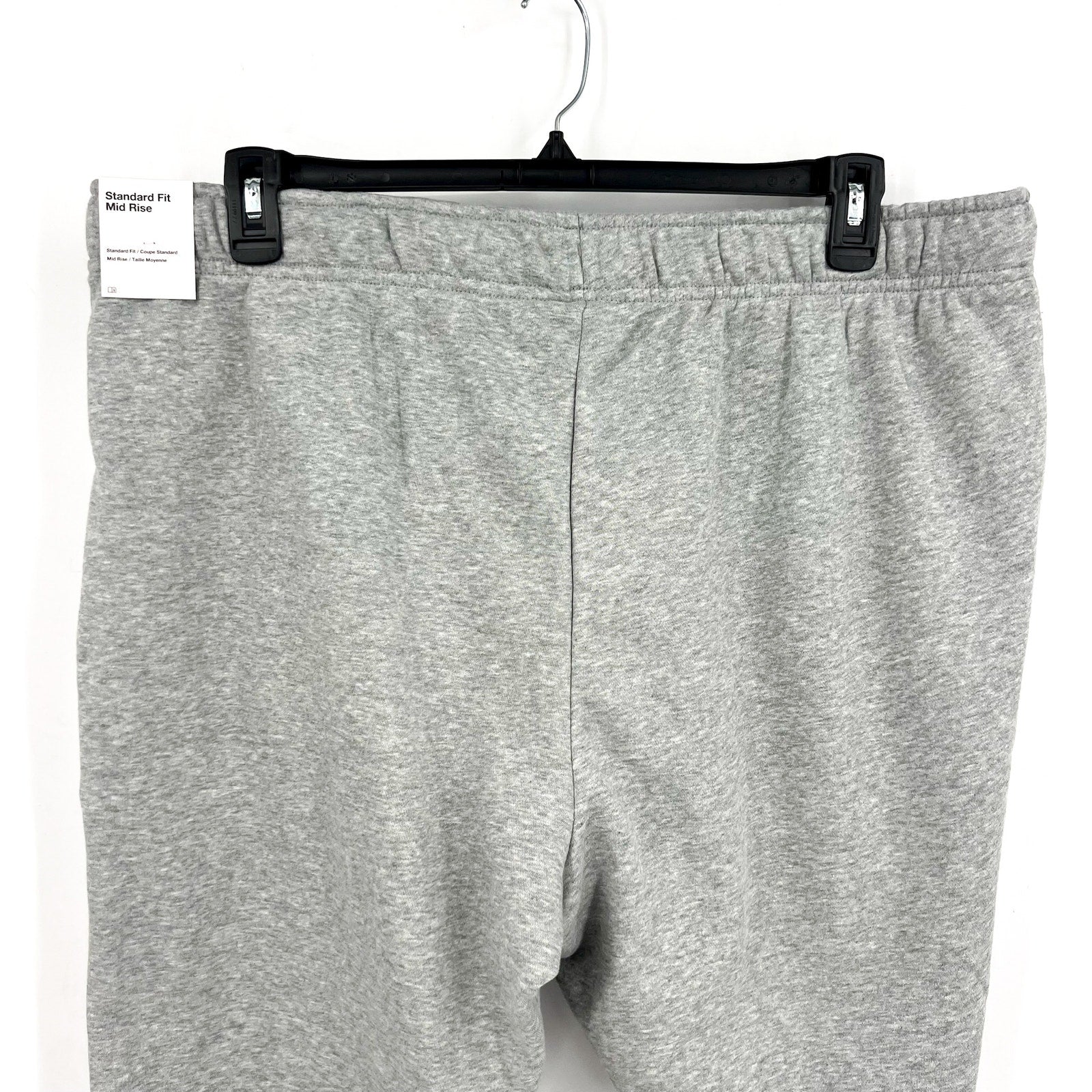 NIKE Womens Club Fleece Mid-Rise Jogger Pants 2X Grey White Sweatpants NWT
