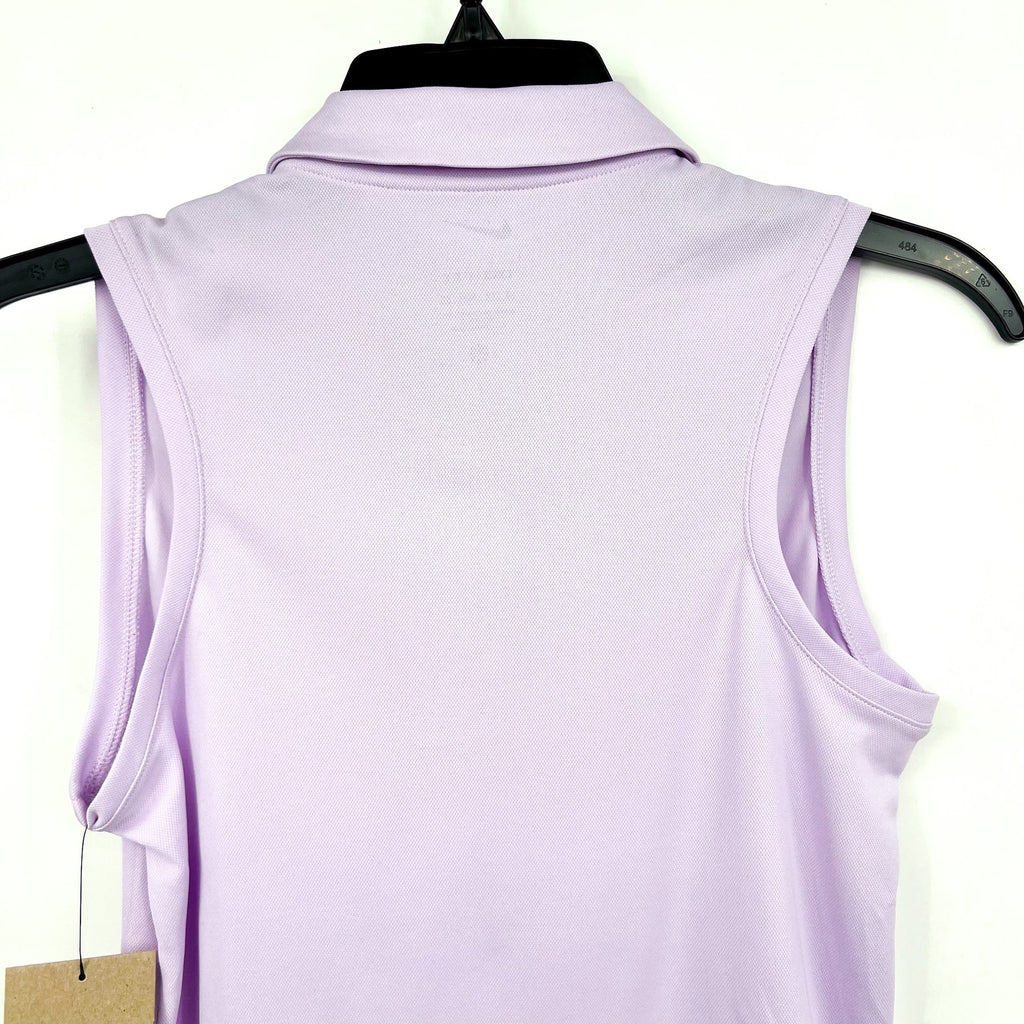 NIKE Women's Dri-Fit Victory Sleeveless Golf Polo Shirt XS Lilac Purple NWT