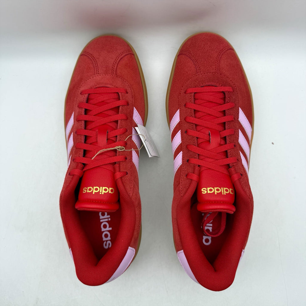 Adidas Womens VL Court Bold Platform Sneakers US 11 Red Pink Leather NWT