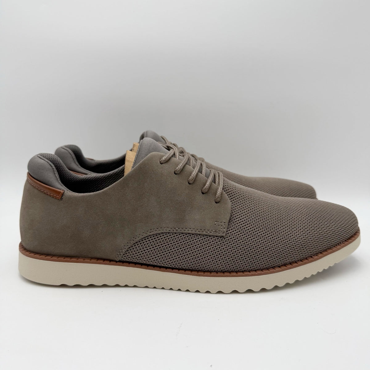 Dr. Scholls Mens Sync Oxford Shoes Size 13 M EU 47.5 Grey Knit Faux Leather NIB