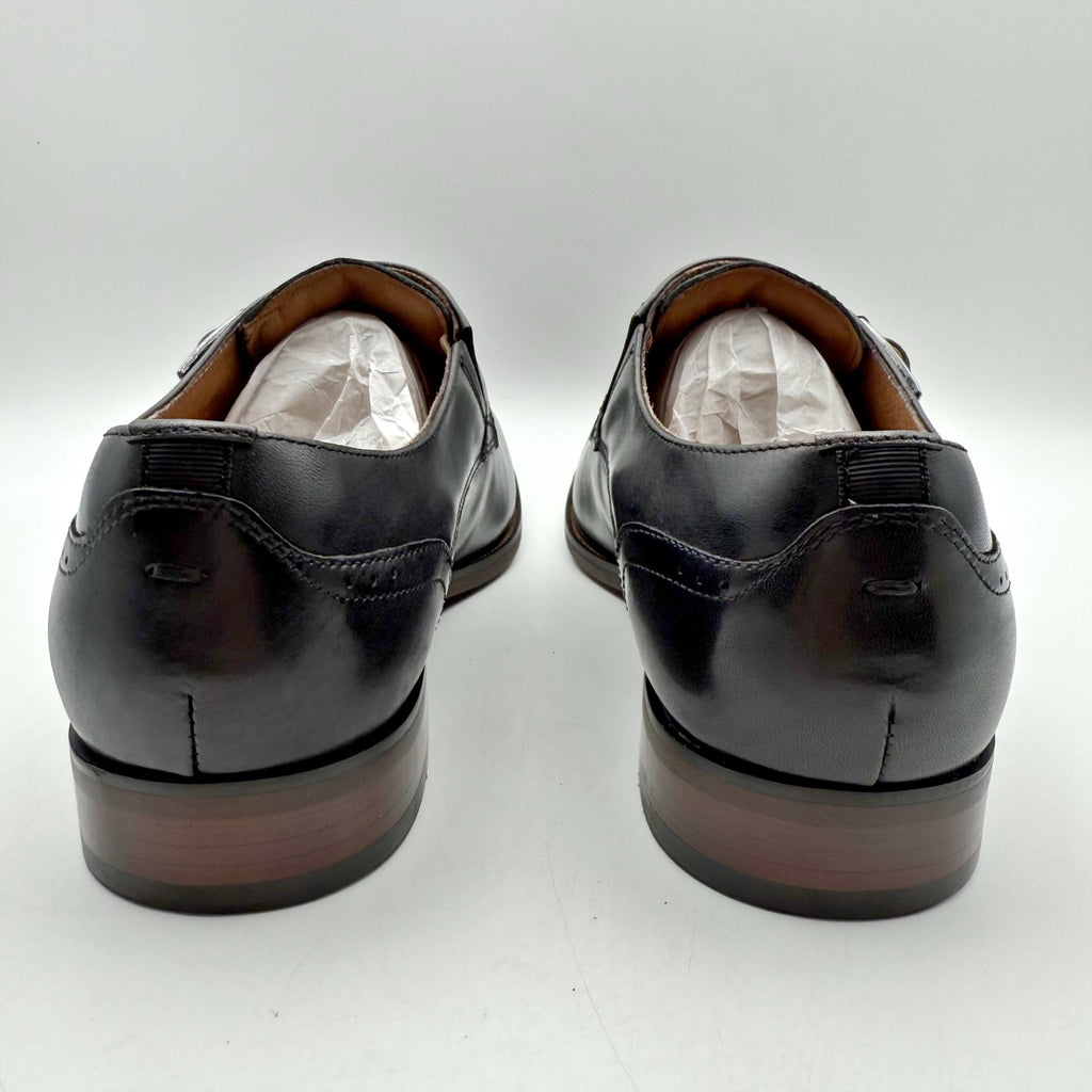 Florsheim Mens Sorrento Monk Strap Dress Shoes US 9.5 Wide Black Leather NIB