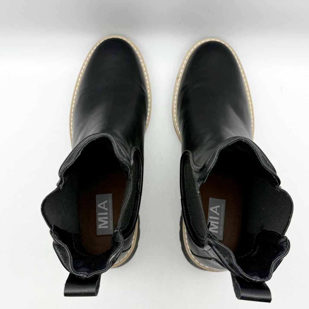 Mia Womens Noylynn Chelsea Boots US 9 M EU 40 Black Vegan Leather NIB