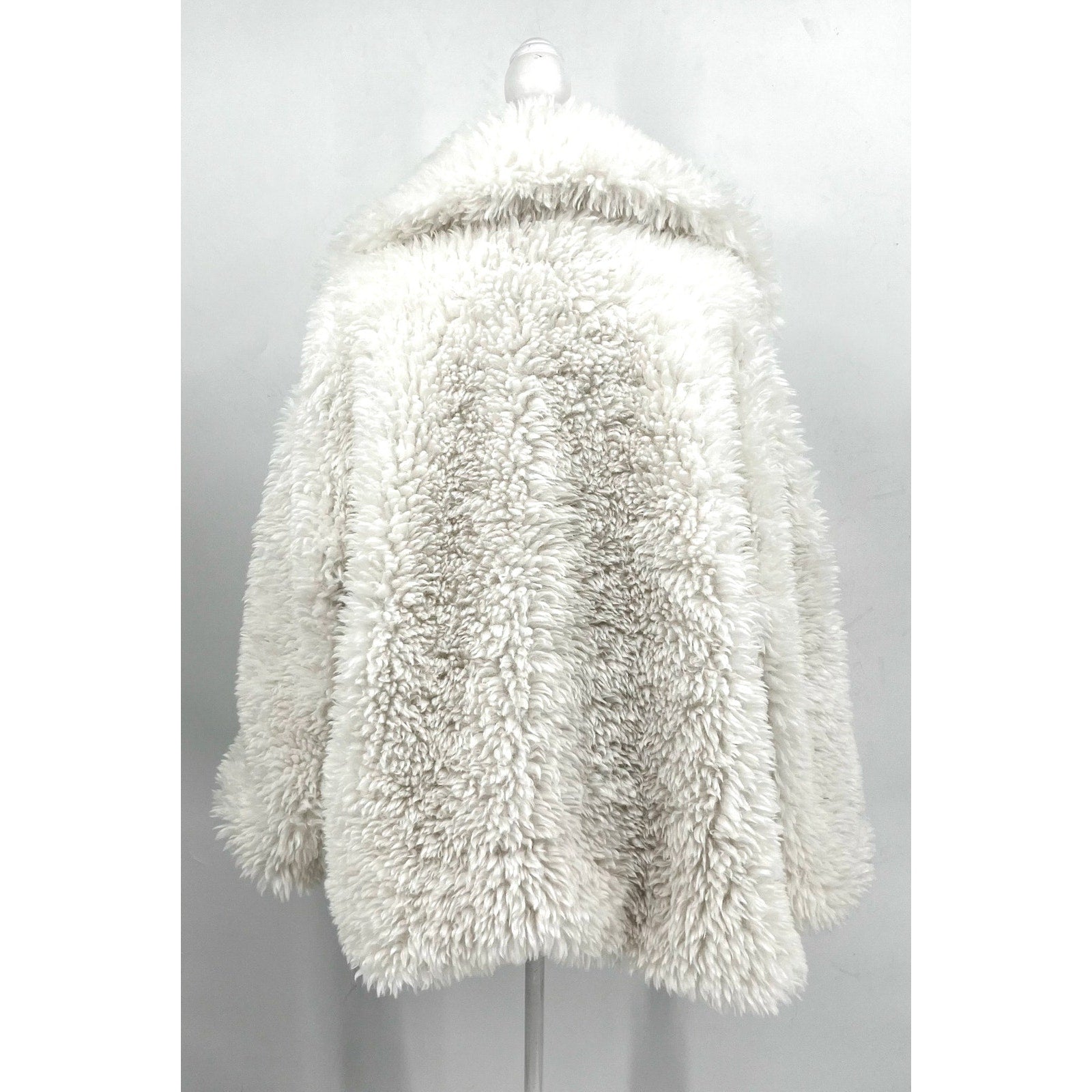 Free People Womens Sophie Faux Fur Peacoat Medium White NWT