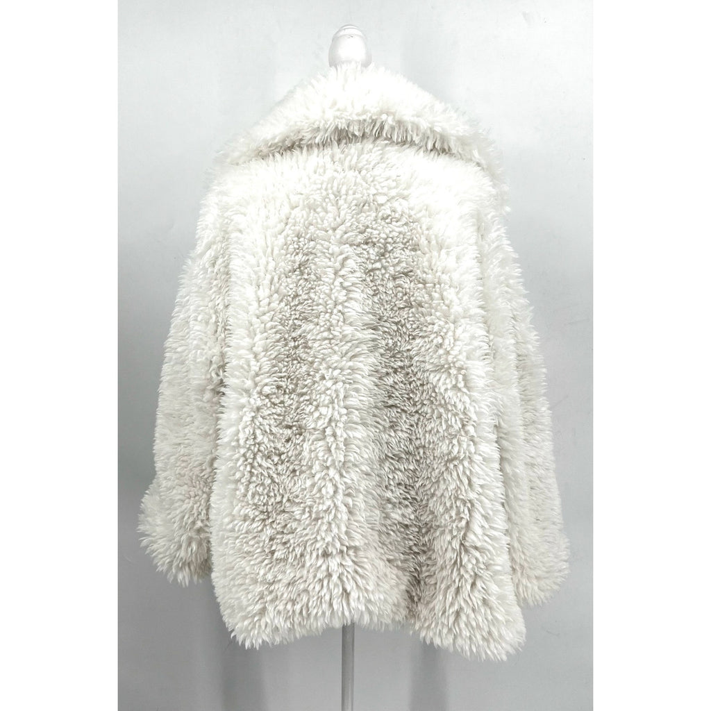 Free People Womens Sophie Faux Fur Peacoat Medium White NWT