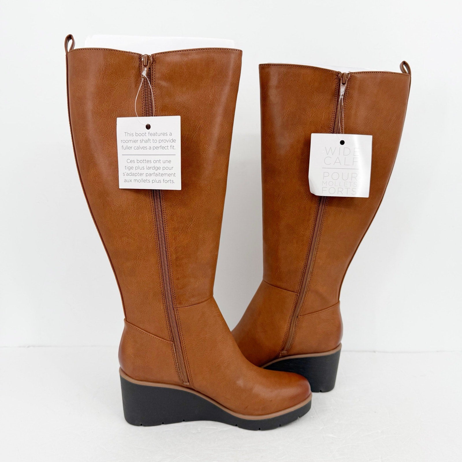 SOUL Naturalizer Women Adrian Knee High Boots US 7.5 M EU 38 Wide Calf Brown NIB