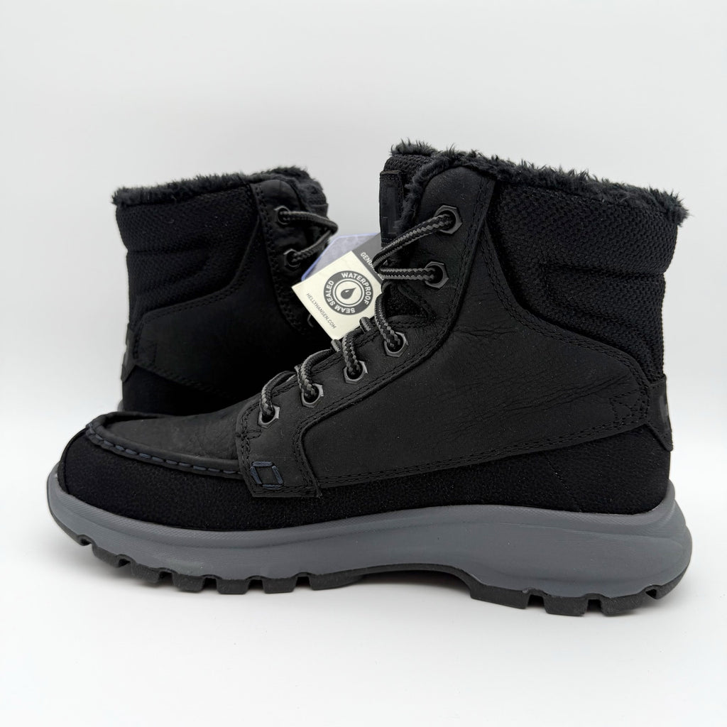 Helly Hansen Mens Garibaldi V3 Winter Boots US 9 Black Leather WP Insulated NWOB