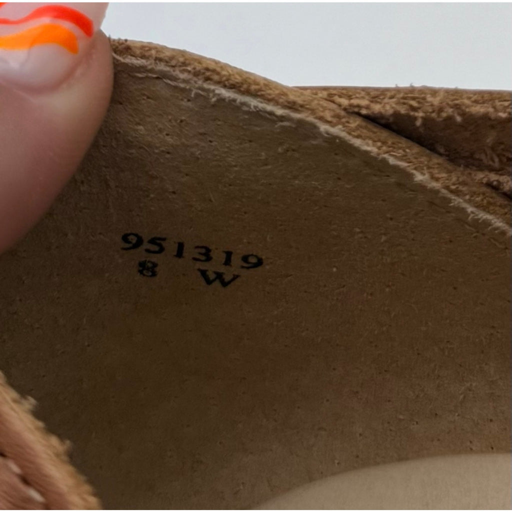 Comfortiva Womens Trinidad Sandals Size 8 Wide EU 38-39 Tan Leather Huarache NIB