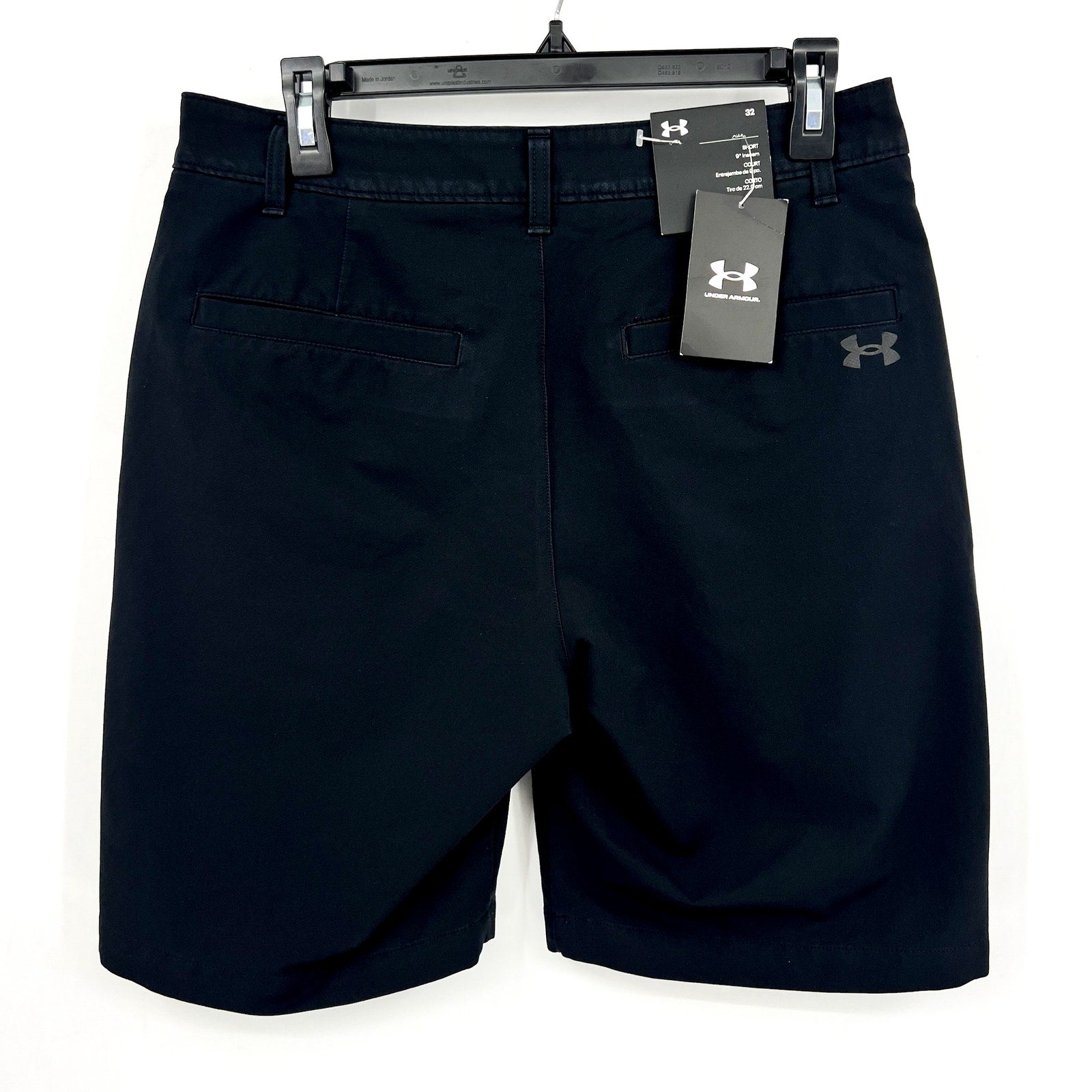 UNDER ARMOUR Men's Matchplay Shorts Size 32 Black 9" INSEAM Performance NWT