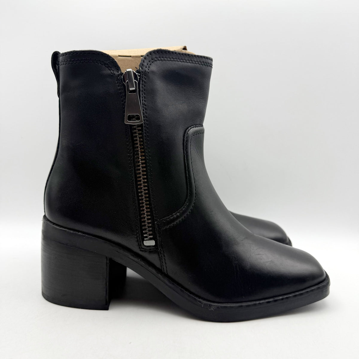 Naturalizer Womens Emmy Ankle Boots Size 8.5 EU 39 Black Leather NIB