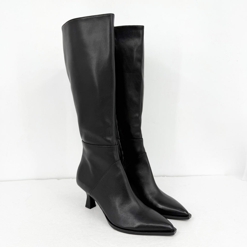Dolce Vita Womens Ashton Knee High Boots Size 10 M EU 40.5 Black Leather NWOB
