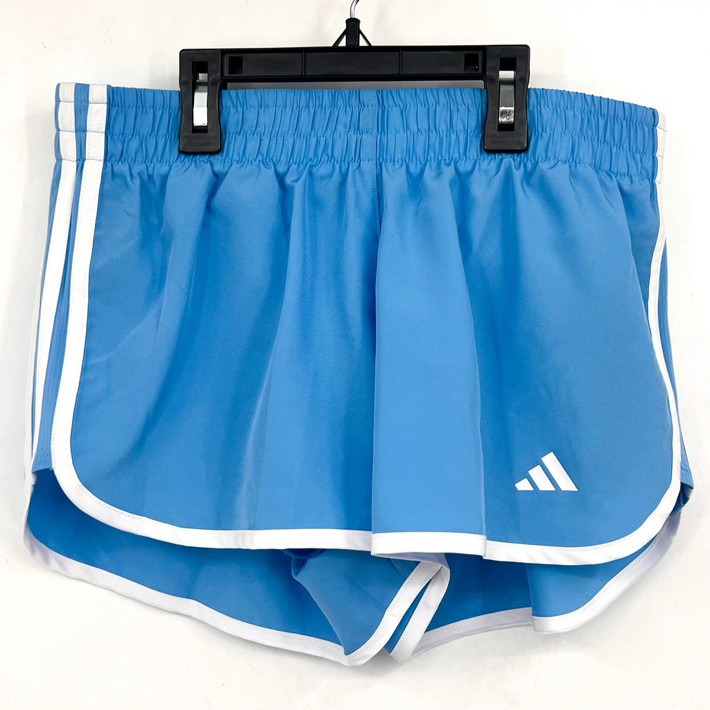 ADIDAS Women's Marathon 20 Running Shorts Small Blue Burst 3" Inseam NWT