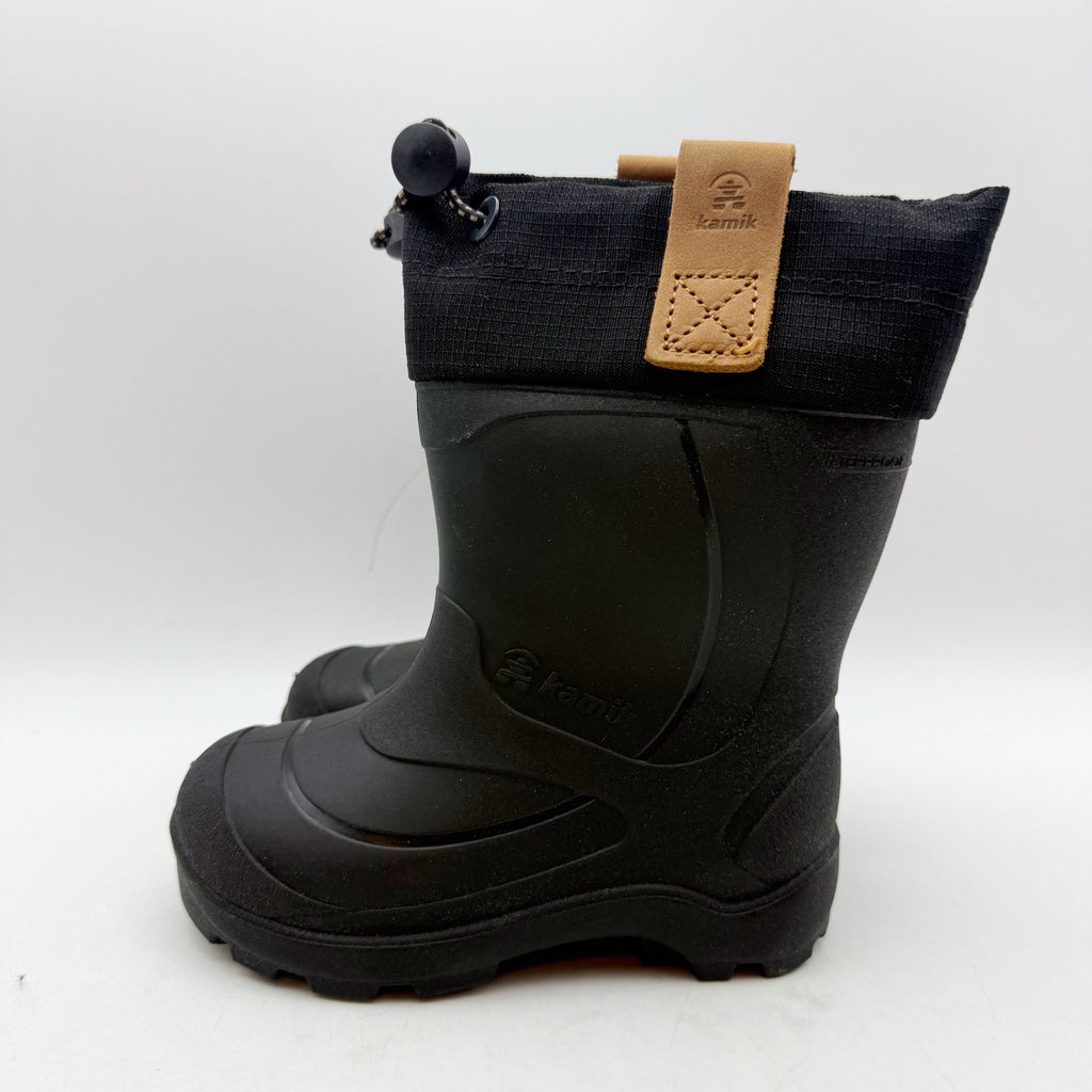 Kamik Little Kids Tundra Jr Boots Size 8 EU 25 Black Waterproof Snow Rain NIB