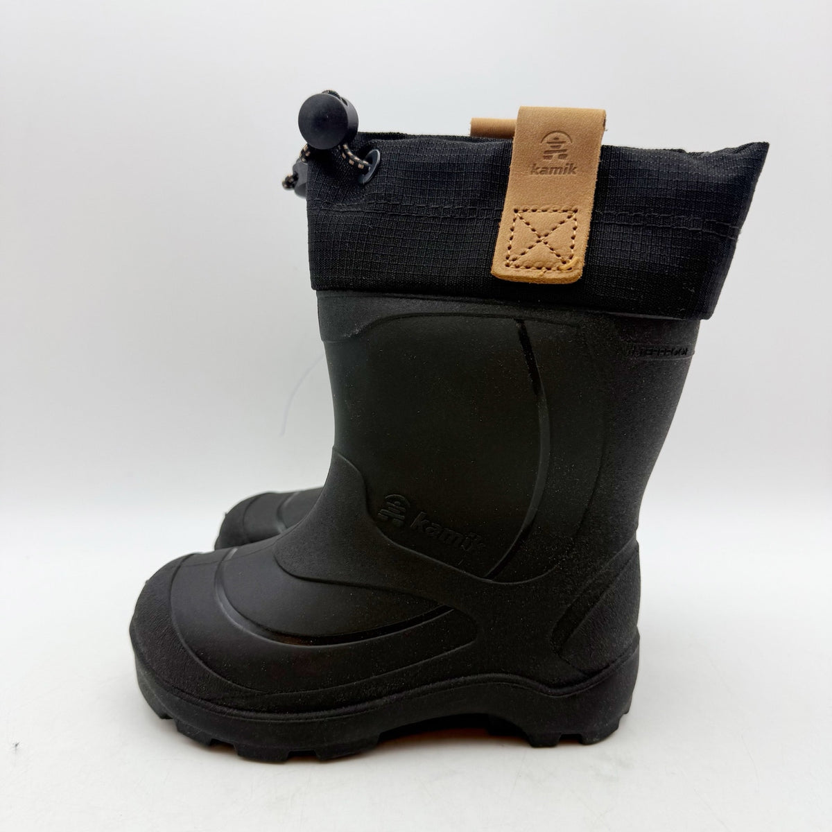Kamik Little Kids Tundra Jr Boots Size 8 EU 25 Black Waterproof Snow Rain NIB
