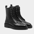 Saint Morta Men's Chunky Boot Size 9 Black Leather Lace Up Combat NIB
