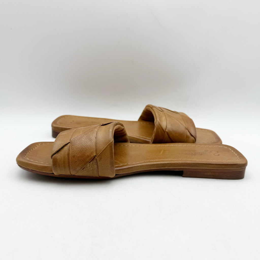 Seychelles Womens Portland Slide Sandals US 6.5 M Light Brown Leather NWOB