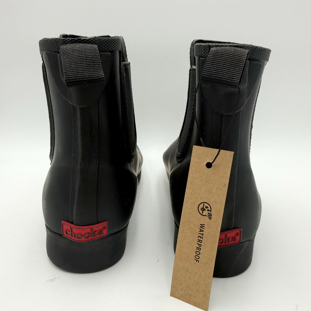 Chooka Womens Eastlake Chelsea Rain Ankle Boots Size 6 Black Waterproof NWT