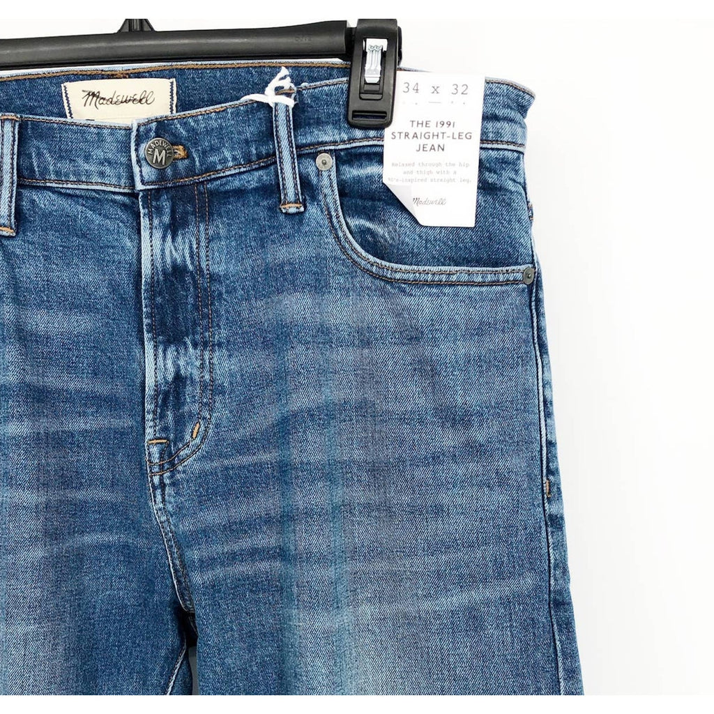 MADEWELL Men's 1991 Selvedge Jeans 29x30 Blue Norwood Straight Leg NK926 NWT