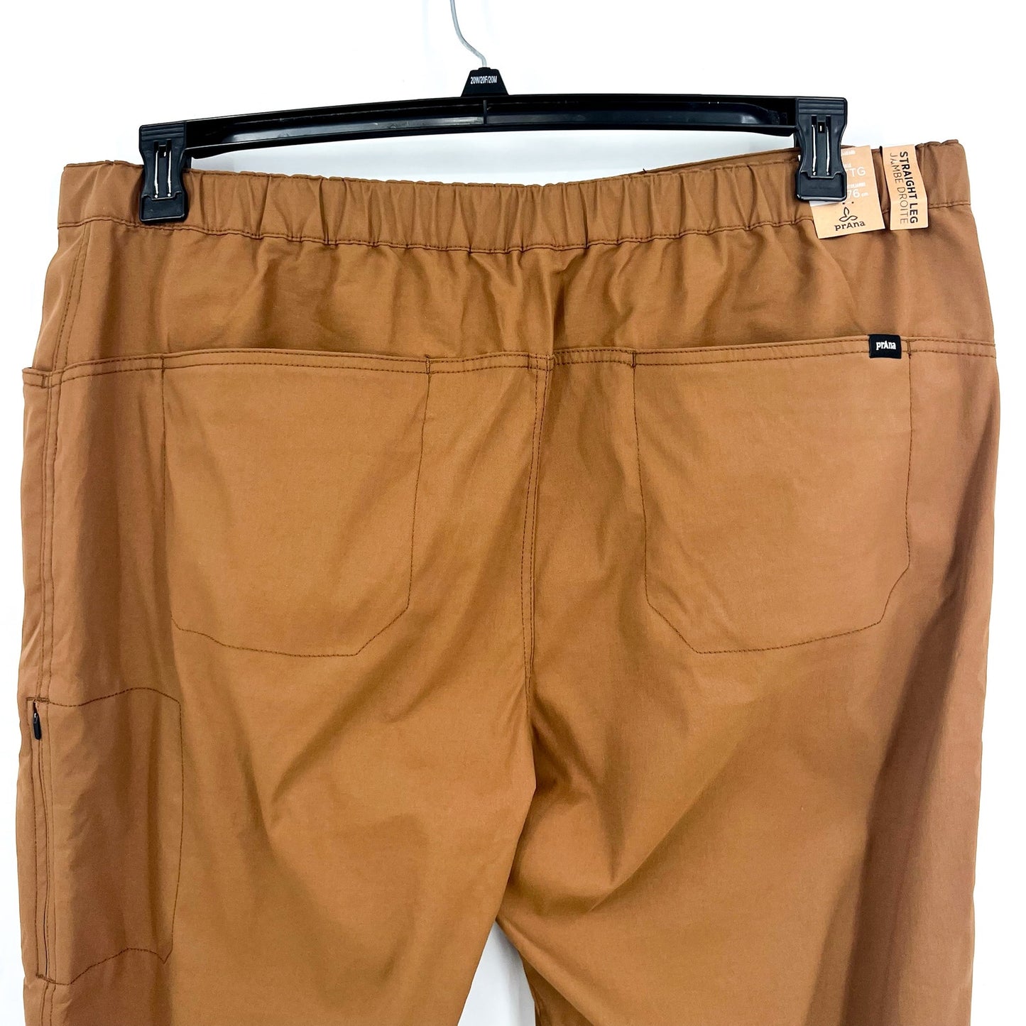 PRANA Men's Stretch Zio Top-Out Pants XXL Brown Sepia Straight Leg Hiking NWT