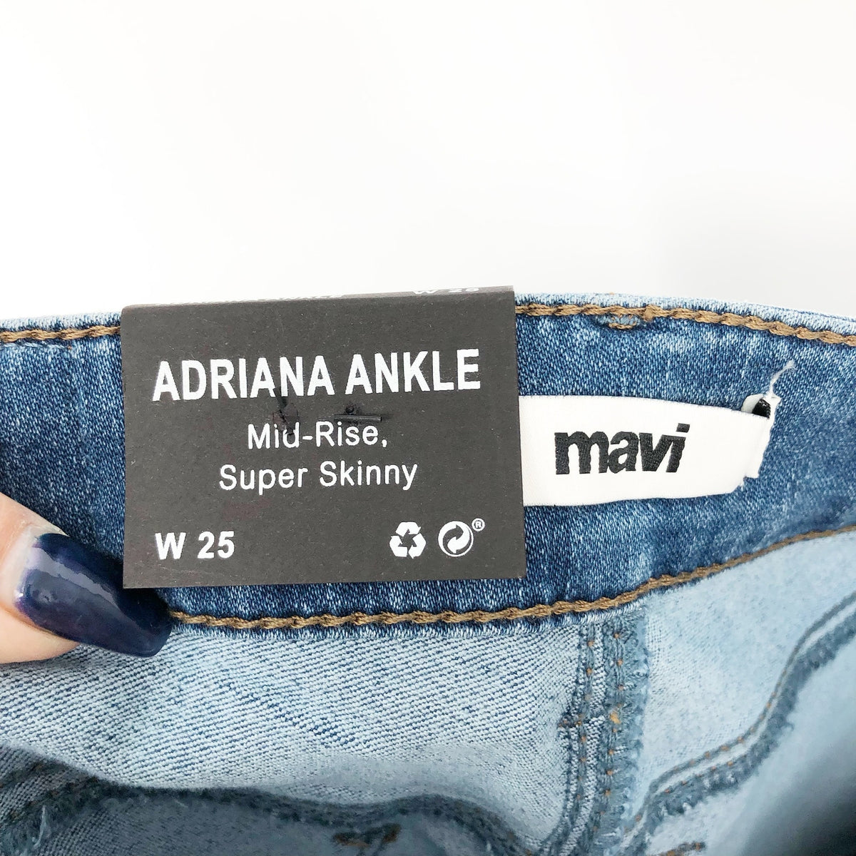 MAVI Womens Adriana Ankle Jeans Size 25 Blue Mid Rise Super Skinny Supersoft NWT